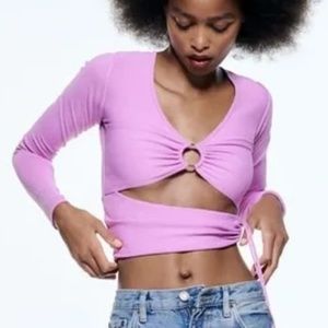 Zara Cut Out Knit Top - NWT